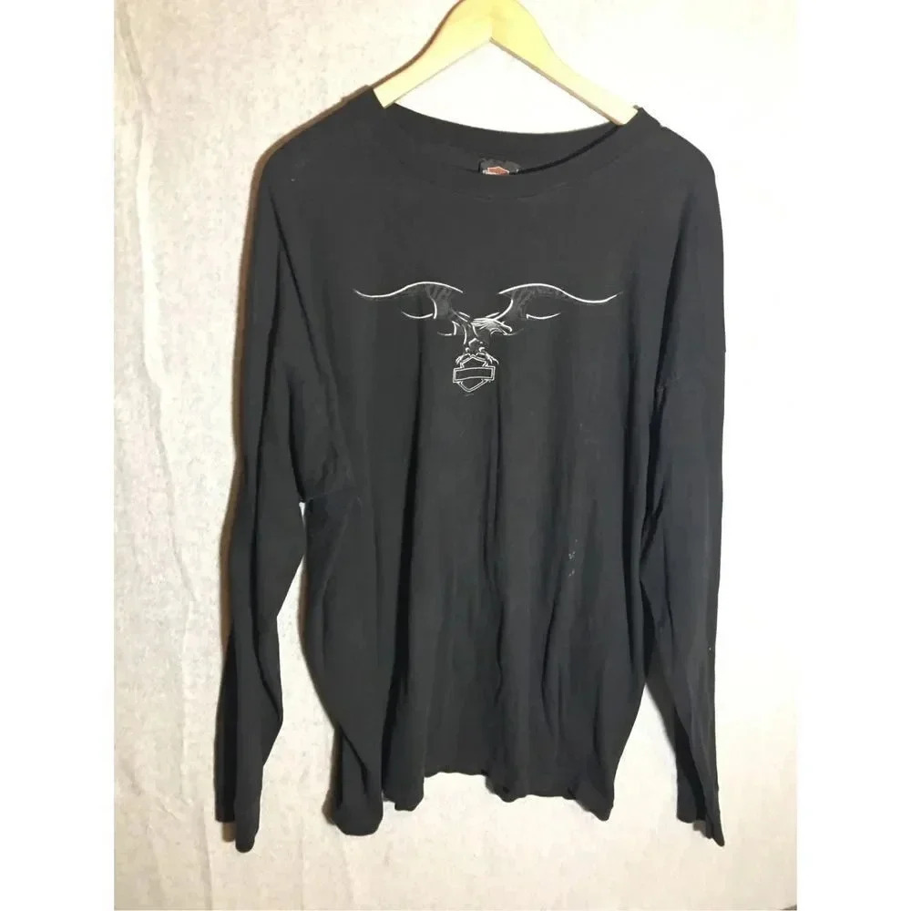 Mens Harley Davidson Shirt long Sleeve Dothan Alabama Motorcycle Biker Casual